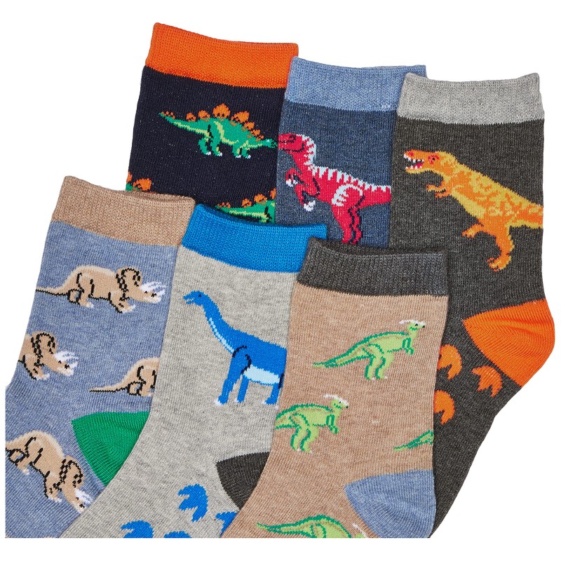 Jefferies Socks boys Boy s Dinosaur Pattern Cotton Crew Socks