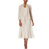 R&M Richards Women's Beaded Chiffon Jacket Dress for Women, Champagne,