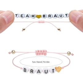 Bridal Bracelet, Pack of 12 Bridesmaid Bracelets, Bachelorette Bracelet, Bridesmaid Bracelet Sets, Bride & Team Bride Bracelets Bracelet, Jga Bracelets, Suitable for Pending Weddings, Acrylic