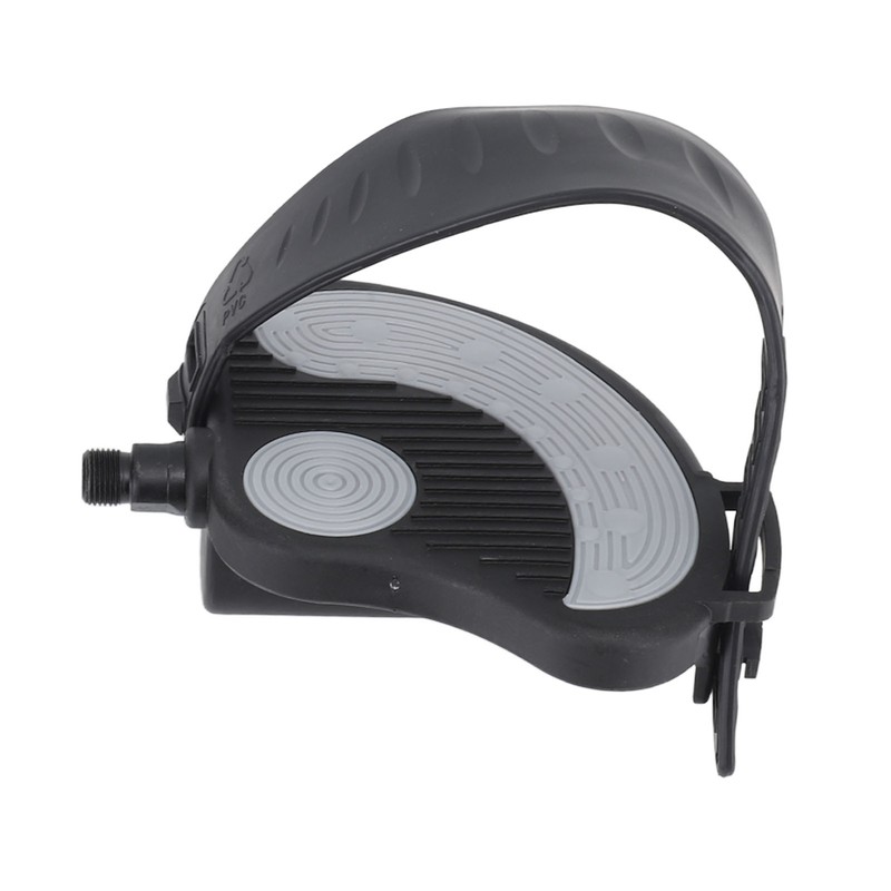 2PCS Exercise Bike Pedals with Straps PP PVC Stainless Steel