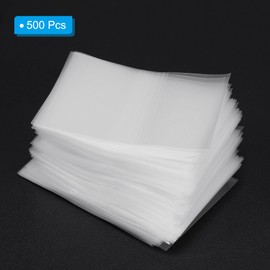 PATIKIL 55x40mm PVC Perforated Shrink Bands, 500Pcs Heat Shrink Wrap for Bottles, Jars, Cans and Tins Fits Cap Diameter 1.22 to 1.34", Clear