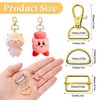 Paxcoo Keychain Bulk with Key Chain Swivel Hook D Rings