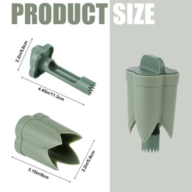 2pcs Pepper Corer Tool, 4.45x2.2x2.2in Pepper Deseeder Bell Pepper Core Remover 2 in1 Fruit Vegetable Corer Pepper Cutter for Kitchen Home Family Camping(Green)