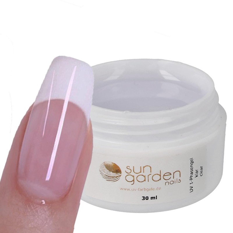 Sun Garden Nails 1 Phasen Gel klar 30ml+100er Tipbox+7ml Tipkleber
