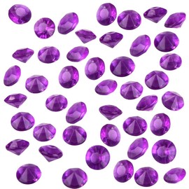 Bonnin 5000 Wedding Table Scatter Confetti Crystals Acrylic Diamonds Rhinestones for Table Wedding Decorations Bridal Shower Decorations Vase Beads Crystals 6-8 Tables (Dark Purple)