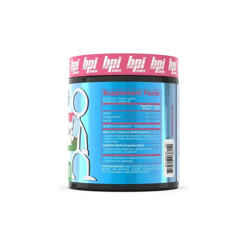 Bpi Cla Carnitina 12.34oz 50 Serv Suplemento Alimenticio Sabor Sandía