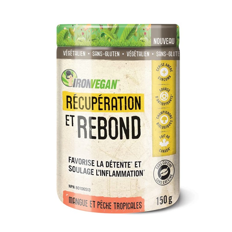 IRONVEGAN Iron Vegan Rebound Recovery Tropical Mango Peach, 150 gram
