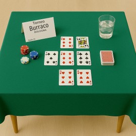 Byour3 - Green Tablecloth - Square or Rectangular Poker Cards Buraco Tournament Christmas Tablecloth Protection for Board Games Green Billiards (12 Seater 250 x 150 cm)