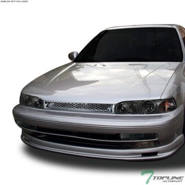 TLAPS 7422452548528 Compatible With 1990-1993 Honda Accord Chrome T-R Mesh Front Bumper Grill Grille