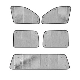 Pigenius Window Sun Shade Full Set for Ram 2500/3500 Crew Cab 2019-2025, Excluding The Windshield - AstraGuard