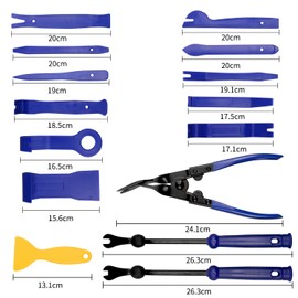 Interior Peel Off Car Interior Peel Off Tool, Panel Removal, Interior Removal, Car Set, Clip Clamp Tool, Interior Peel Off 32-Piece Set, Detachable Tool, Compatible with Car Maintenance, Furniture Panels, Wiring Guide Included