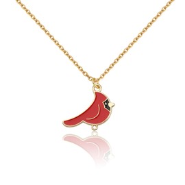 ENSIANTH Blue Bird Necklaces for Women Bird Pendant Necklace Bird Lover Gifts Tiny Bird Necklace Cute Bird Jewelry Gifts (red bird necklace)