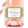 Pop the Champagne - 12 Printed Waterproof Mini Champagne Bottle