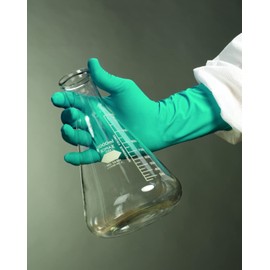 Ansell Microflex N89 Disposable Nitrile Gloves w/Textured Fingertips & Extended Cuff for General Use, Sample Taking - Medium, Green (Case of 500)