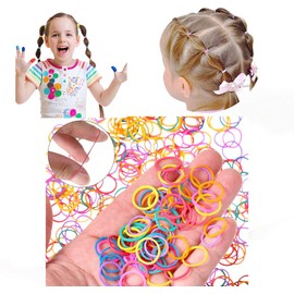 1000PCS Elastic Braids Hair Ties Hair Mini Rubber Bands Colorful Disposable small Hair Bands Elastic Hair Ties for Kids Girls Adult Hair Styling
