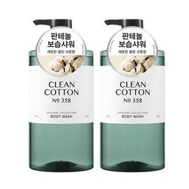 Happy Bath [Vegan Life] Happy Bath Original Collection Body Wash Clean Cotton Scent, 910g, 2 Pieces / [비건라이프] 해피바스 오리지널 컬렉션 바디워시 클린코튼향, 910g, 2개