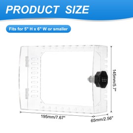 PATIKIL Thermostat Lock Box with Combination Lock, Universal Clear Thermostat Cover Guard Fits Thermostats 5" H x 6" W or Smaller
