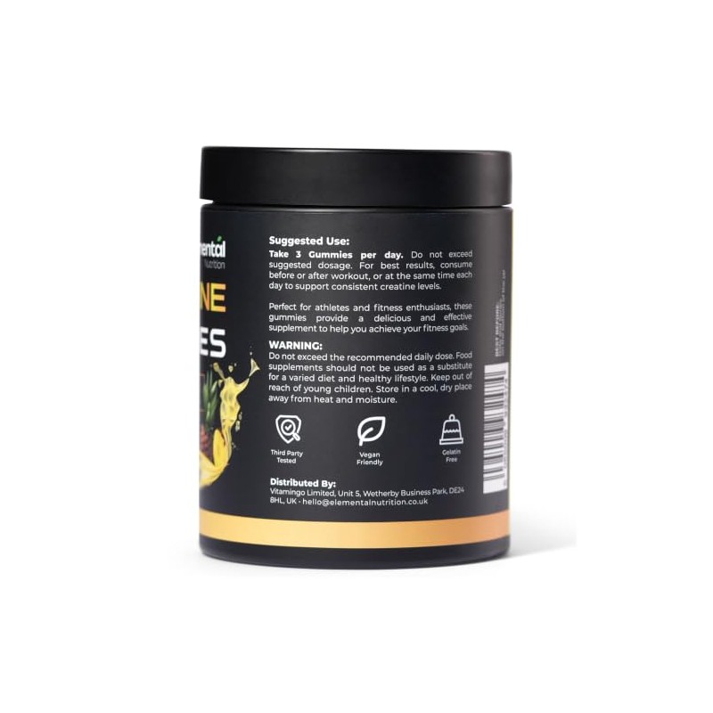 Creatine Gummies 5000mg, Muscle & Strength, Pineapple