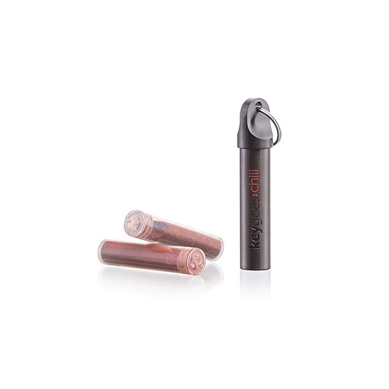 keygoes:chili Keychain in Gift Box, black