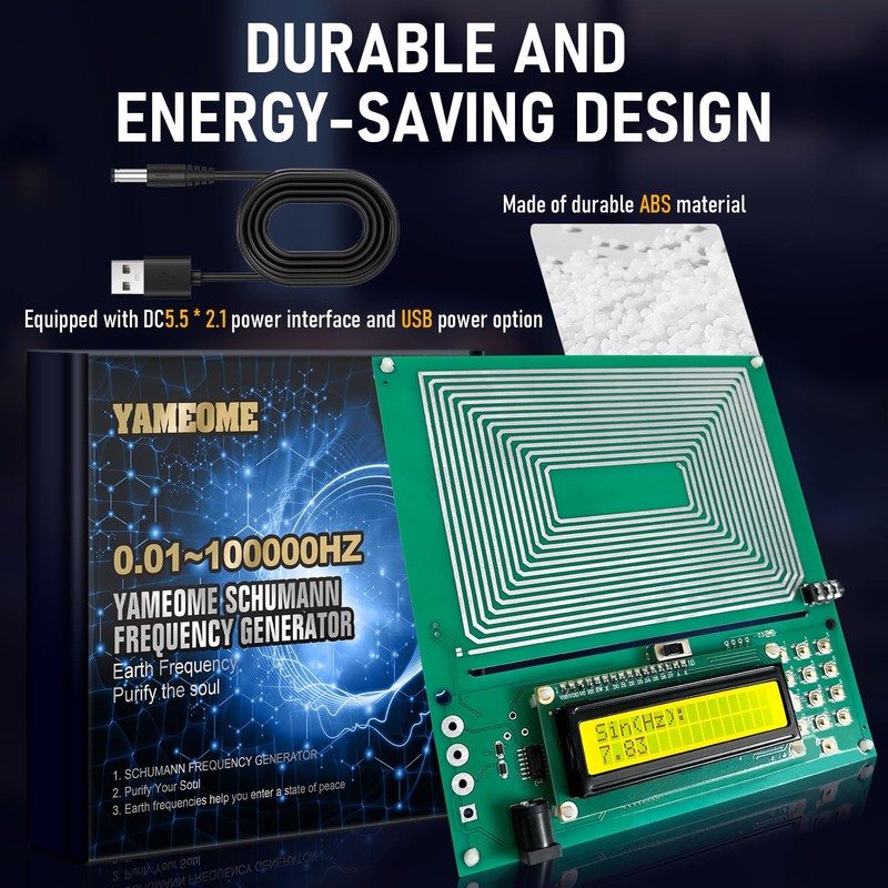 Adjustable Schumann Resonance Generator, Healing Frequency Device, 7.83Hz Frequency Generator,