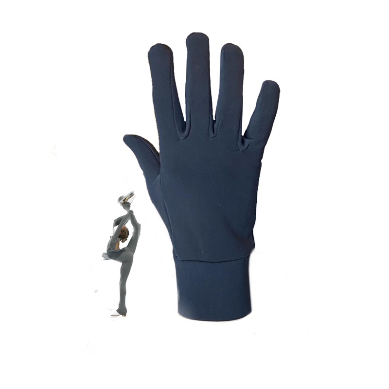 YamerSK8 Figure Skating Classic Desgn Gloves for Practice (Black, S)