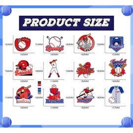 Longwu Baseball Birthday Party Decorations,12 Pieces Baseball Honeycomb Centerpieces Baseball Table Decoration Toppers for Kids Boys Softball Baseball Blue and Red Birthday Baby Shower Party Supplies