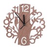 Wall Clock Wooden Simple Stylish Cute Roman Style Silent Continuous