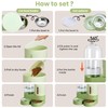 Automatic Cat Feeder Stainless Steel Water Dispenser Gravity Food Feeder