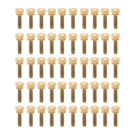 50Pcs Flat Knurled Thumb Screw Wring Round Head Pure Copper Non Slip Industrial Supplies(M5 x 20mm )