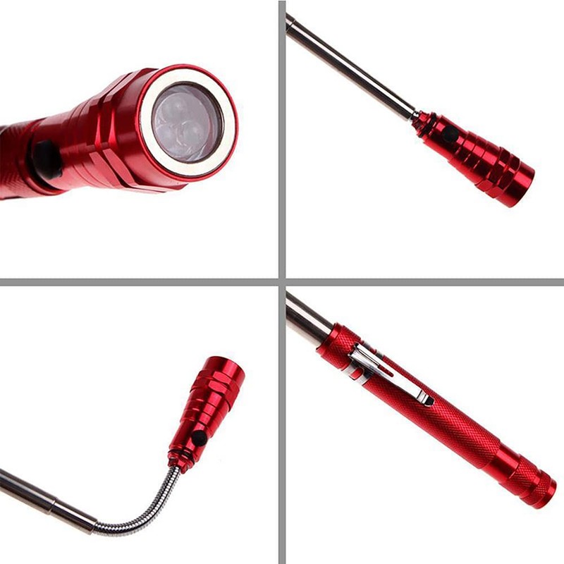 Dekton DT60710 Magnetic Flexi Head Pickup Tool with LED Light,