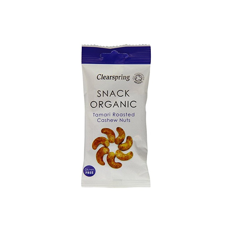 Clearspring Tamari roasted cashew nuts 30g x 12 (Pack of
