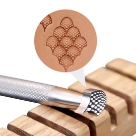 Leather Stamping Tools for Leather Crafts，Dragon Scale Pattern Leather Crafting Stamp Tool with 304 Stainless Steel