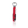 Waiter Corkscrew and Beer Bottle Opener Multifunction Tool (Red)