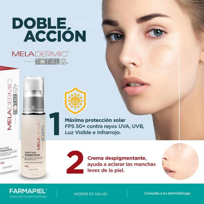 Suero Facial Aclarador Despigmentante Meladermic Fps 50+ 30g Todo Tipo