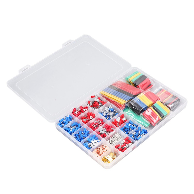678PCS Cold Pressed Terminals Kit Rubber Electrical Insulated Terminals Assortment