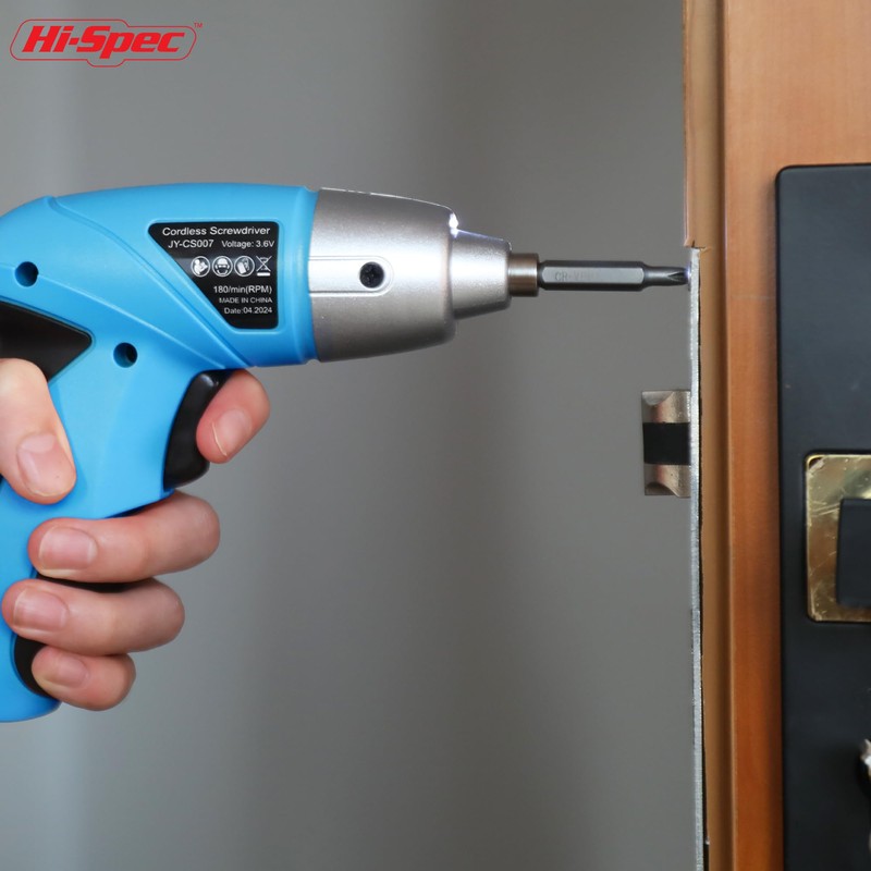 Hi-Spec 27pc 3.6V Blue USB Small Power Electric Screwdriver Set.