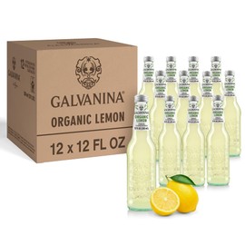 Galvanina Lemon – Organic Italian Sparkling Soda, 12 fl oz (12 Glass Bottles) | Crafted with Sicilian Lemons for a Zesty, Refreshing Drink.