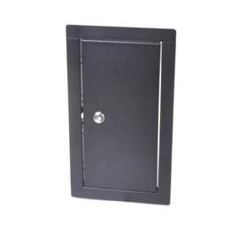 Aqbau® Inspection Door Black Inspection Door Maintenance Door Metal with Key (Installation Dimensions W x H: 10 x 15 cm)