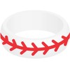 SayitBands Baseball Silicone Ring Size 8