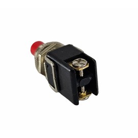 Button 4A, 250V, 8A 125V (6V 9V 12V 24V DC) Off On Spring Return Pull Pin, Hole Mounting 12 mm, with Mounting Nut, 2 Positions Off/On - The Button Does Not Snap In. 2-Pin for Cars, Trucks, Boats