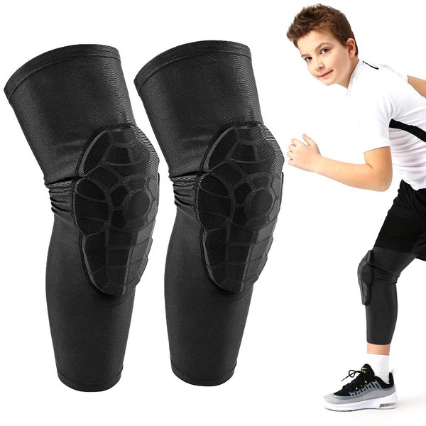 Knee Pads for Kids/Youth (Ages 5-15) - Shield Kneepads for Sports - Ideal kneePad for Basketball, Baseball, Football, Wrestling, Cycling, Volleyball - Kids' Cycling Protective Gear - Great Gift Ideal!