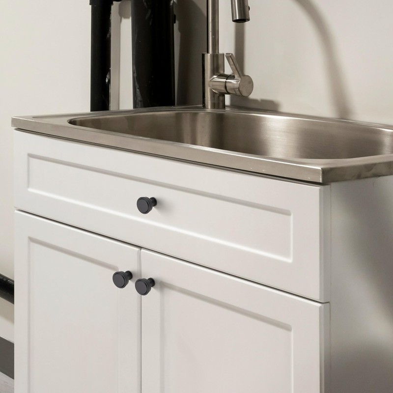 Ravinte 20 Pack Matte Black Kitchen Cabinet Knobs Single Hole