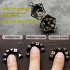 Haxtec Mini Metal DND Dice Set with Copper Hollow D20
