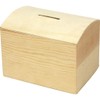 Creativ 57579 Spardose aus Holz, gewölbte Oberseite mit herausnehmbarem Boden