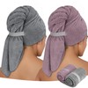 ytorgr 2 Pack Microfiber Hair Towel Wrap for Long Hair,100