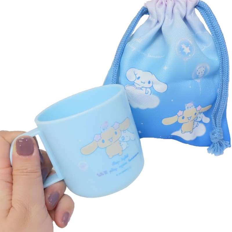 Tees Factory Sanrio Characters Plastic Cup & Drawstring Set, Fluffy