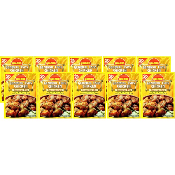 Sunbird General Tso's Chicken Seasoning Mix, 1.14 Ounce Packet (Pack of 10)
