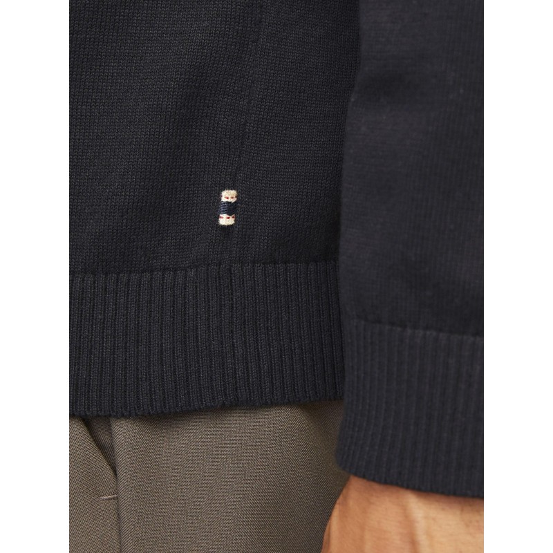 JACK & JONES Male Turtleneck Pullover Plain Turtleneck Sweater, black