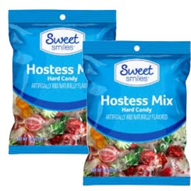 2 Bags - Hostess Mix Hard Candy Bag, for Candy Dish. Office, Snack Treats, Party Bags and More. (Mints, Butterscotch, Cinnamon, Strawberry 5 Oz. Package