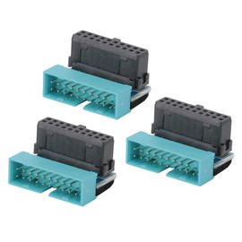 3Pcs Mainboard Power Adapter 19Pin to 90 Degree Connector DIY USB3.0 InstallationB Notch Facing Inward